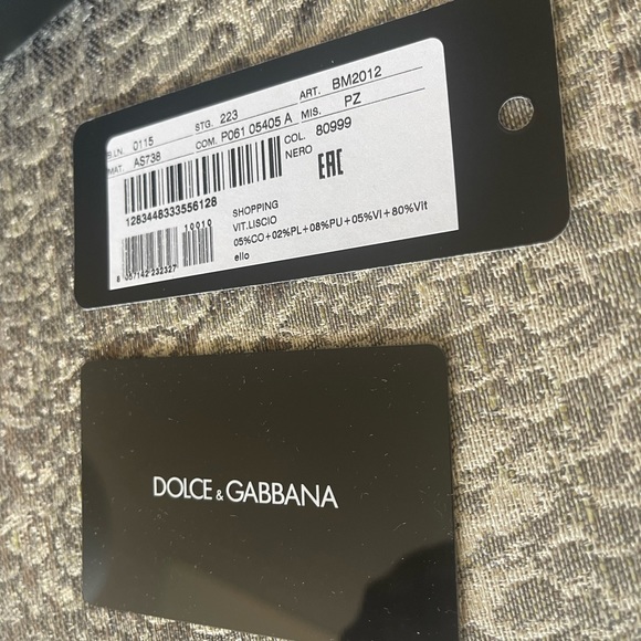 DOLCE & GABBANA Logo Embossed Tote Bag in Black - Picture 3 of 13